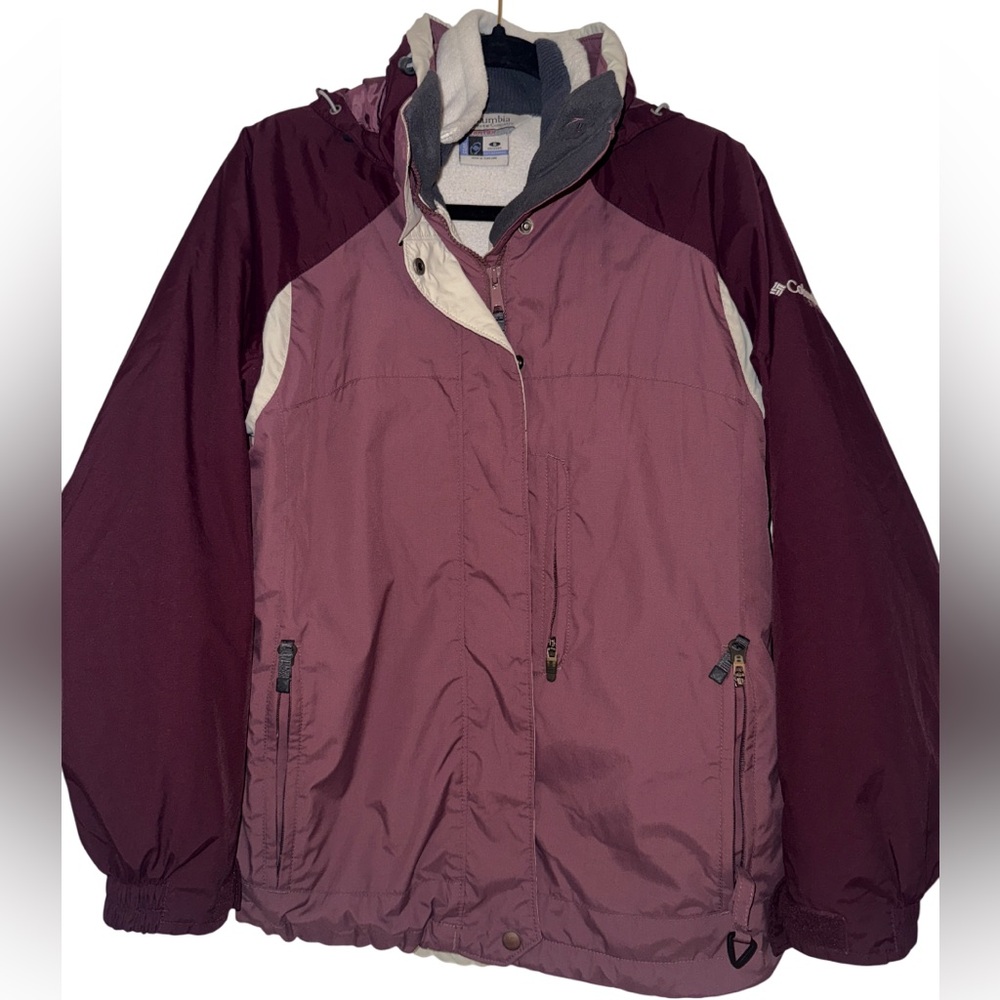 Columbia vertex purple‎ and cream interchange 3 in 1 jacket